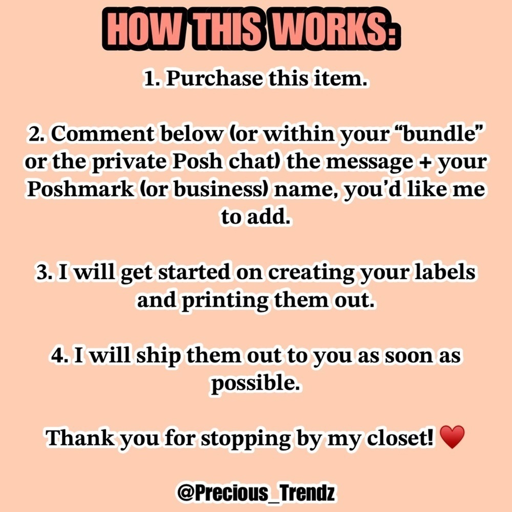 Custom Business Labels | 50 PCS | Custom Message & Business Name | Stickers - Picture 4 of 4